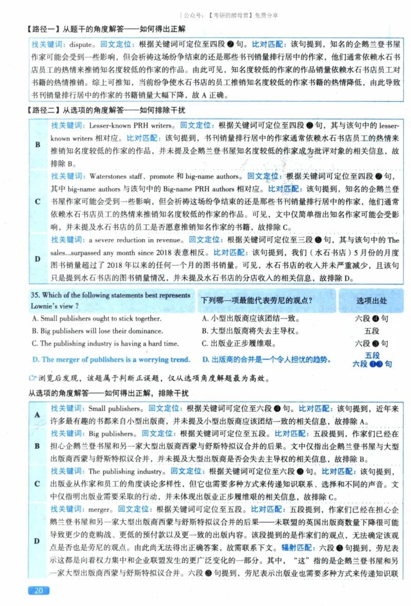 2023考研真相真题解析_考研_英语_00.手译本_《英语阅读＆翻译手译本》2000-2023_02.英语一2010-2023_全文解析+选项解析_10-23真题选项解析