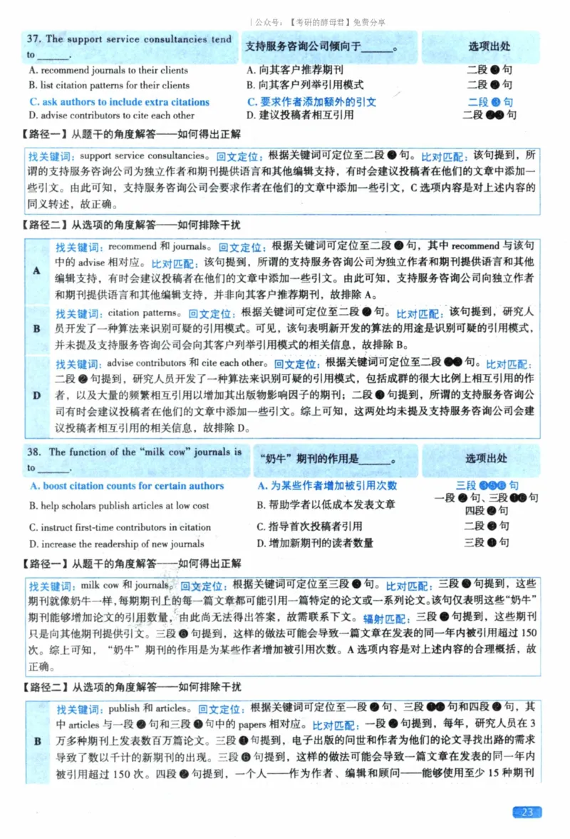 2023考研真相真题解析_考研_英语_00.手译本_《英语阅读＆翻译手译本》2000-2023_02.英语一2010-2023_全文解析+选项解析_10-23真题选项解析