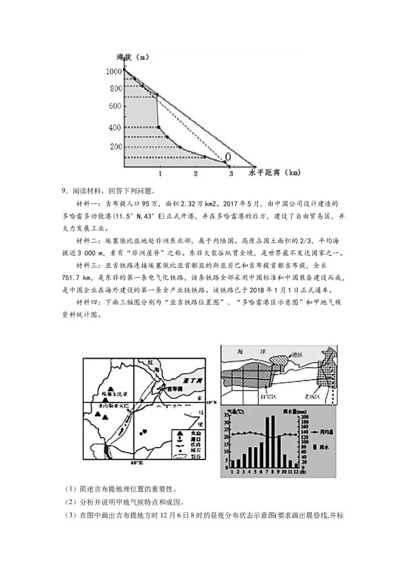 地理作图类（解析版）-2023届高三地理一轮复习主观题暑期分题型训练_9.2025地理总复习_赠品通用版（老高考）复习资料_一轮复习