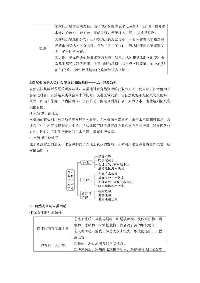 2025年高考地理二轮复习配套讲义通用版专题6　自然环境对人类活动的影响_9.2025地理总复习_2025年新高考资料_二轮复习_2025年高考地理二轮复习配套讲义通用版（解析版）