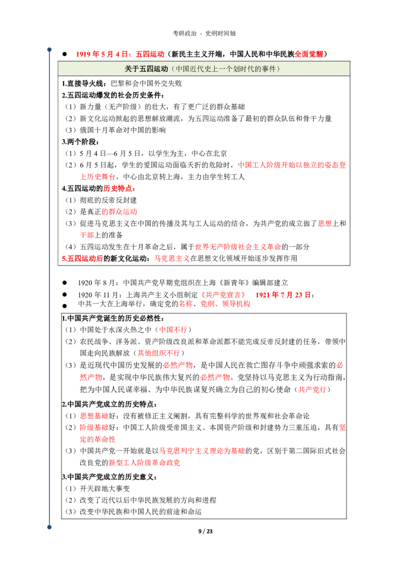 史纲时间轴_考研_政治_00.政治_25《政治导图》马原+史纲+毛中特+思修+新思想（全）_25政治《史纲时间轴》