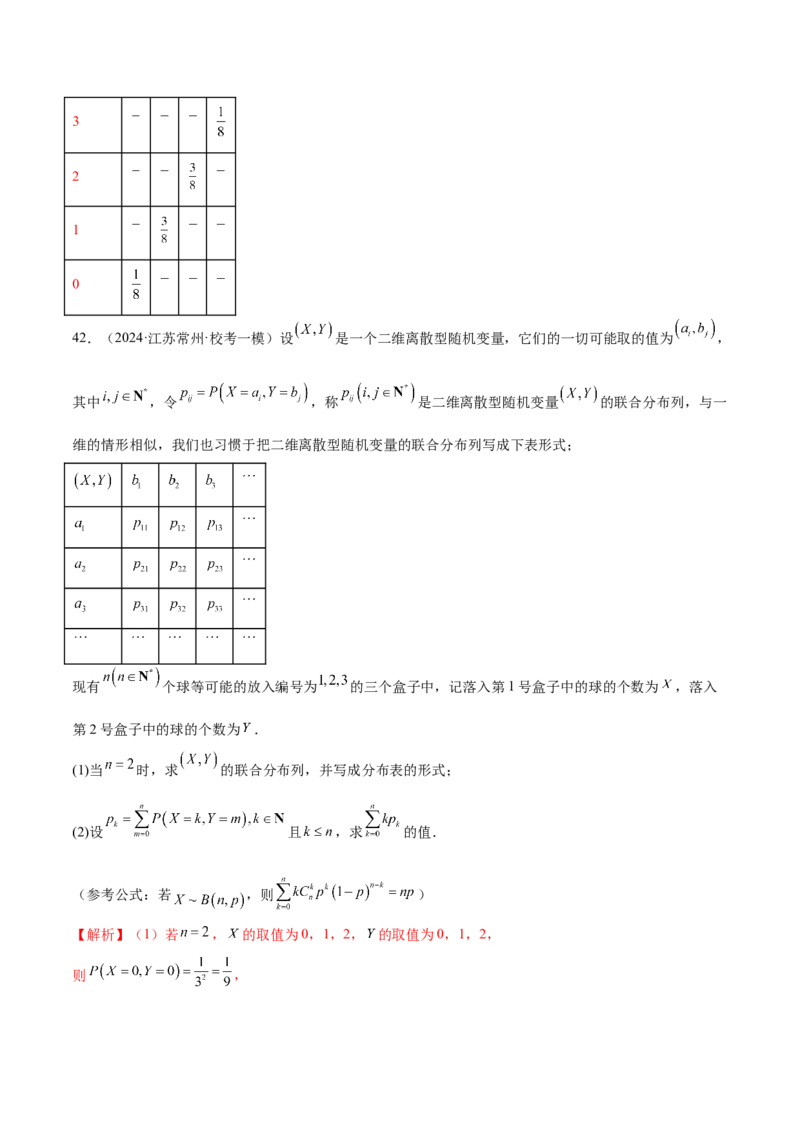 专题21概率与统计的综合运用（13大题型）（练习）（解析版）_2.2025数学总复习_2024年新高考资料_2.2024二轮复习_2024年高考数学二轮复习讲练（新教材新高考）