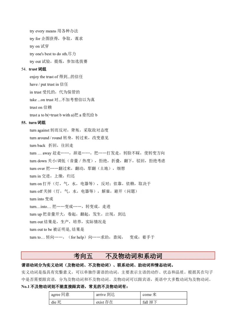 第06讲动词和动词短语（讲义）-2024年高考英语一轮复习讲练测（新教材新高考）（解析版）_3.2025英语总复习_2024年新高考资料_1.2024一轮复习_第一-六部分