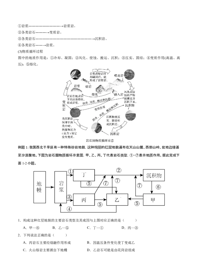 专题6地貌（讲义）（解析版）_9.2025地理总复习_2024年新高考资料_3.2024专项复习_备战2024年高考地理总复习专题考点+微专题集成讲练辑