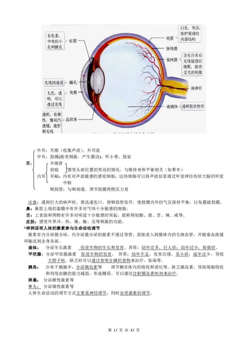 初中生物知识点归纳(1)_教资初高中_教资面试2025教资面试备考资料合集_教资面试资料合集_2025教资面试资料_25上教资面试-小学资料包_20教材：全册_初中_初中生物