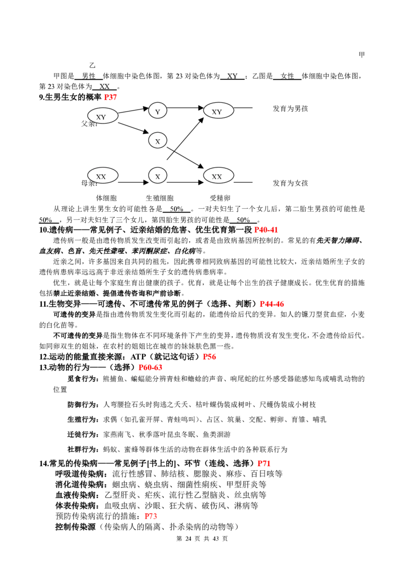 初中生物知识点归纳(1)_教资初高中_教资面试2025教资面试备考资料合集_教资面试资料合集_2025教资面试资料_25上教资面试-小学资料包_20教材：全册_初中_初中生物