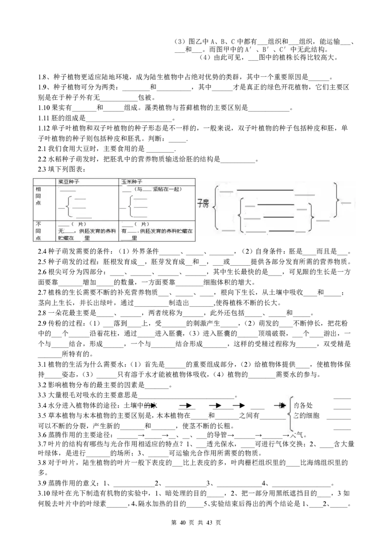 初中生物知识点归纳(1)_教资初高中_教资面试2025教资面试备考资料合集_教资面试资料合集_2025教资面试资料_25上教资面试-小学资料包_20教材：全册_初中_初中生物
