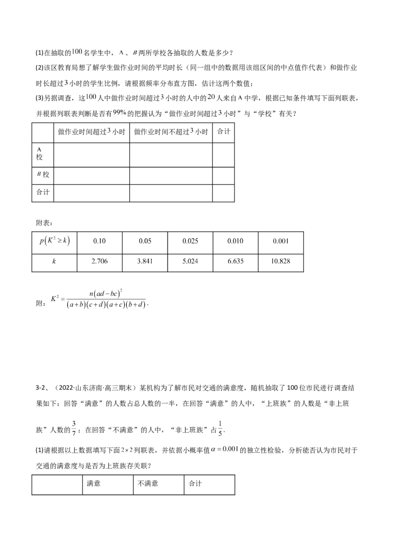 专题23变量间的相关关系、统计案例（原卷版）_2.2025数学总复习_2023年新高考资料_二轮复习_2023年高考数学二轮专题训练（新高考地区专用）