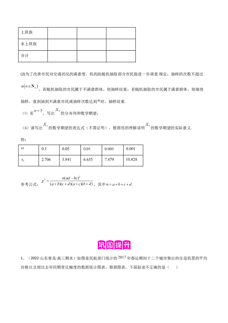 专题23变量间的相关关系、统计案例（原卷版）_2.2025数学总复习_2023年新高考资料_二轮复习_2023年高考数学二轮专题训练（新高考地区专用）