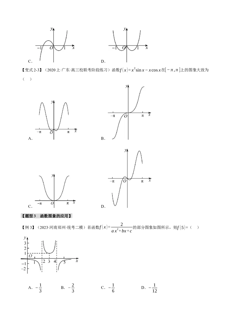 专题2.4函数的图象与函数的零点问题八大题型（举一反三）（新高考专用）（原卷版）_2.2025数学总复习_2024年新高考资料_2.2024二轮复习