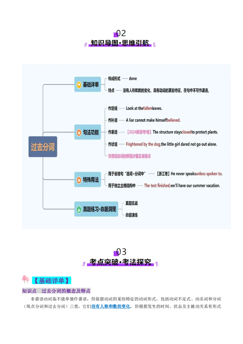 第13讲非谓语动词：过去分词（讲义）（解析版）_3.2025英语总复习_2025年新高考资料_一轮复习_2025年高考英语一轮复习讲练测（新教材新高考，含2024年高考真题）_语法