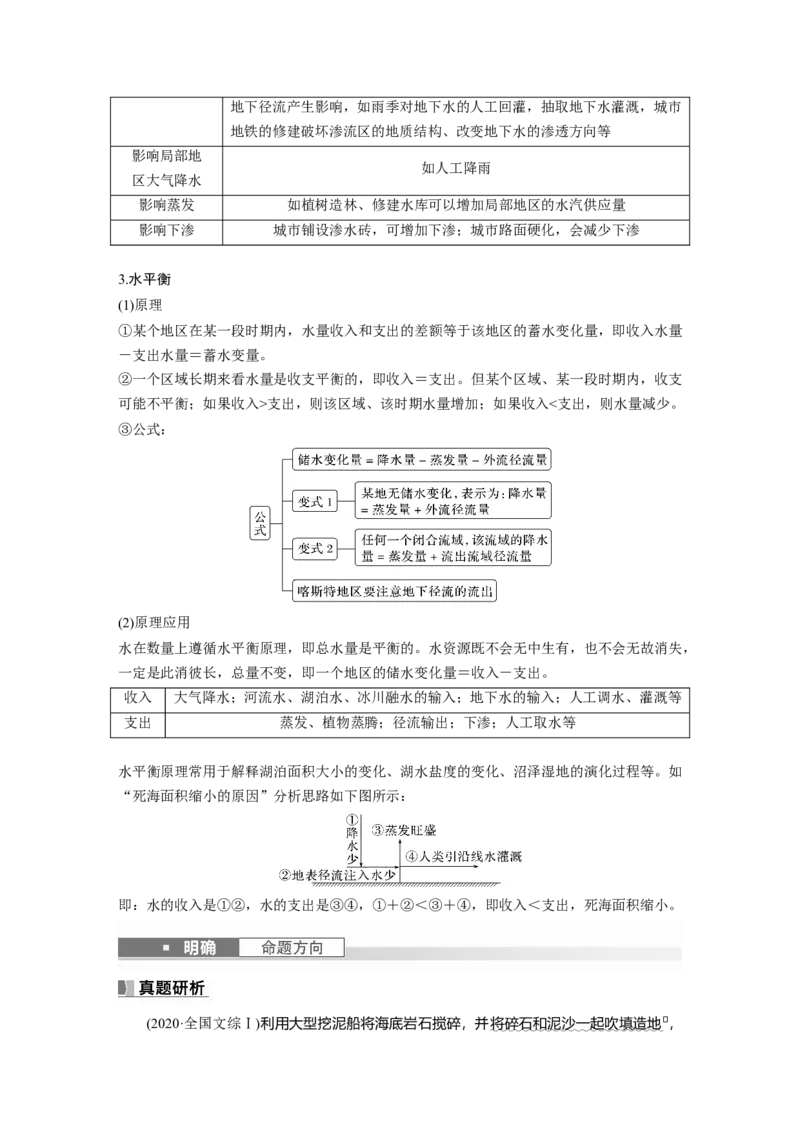 第一部分　第四章　课时20　水循环_9.2025地理总复习_2024年新高考资料_1.2024一轮复习_2024年高考地理一轮复习讲义（新人教版）_学生版在此文件夹_大一轮复习讲义_第一部分　自然地理