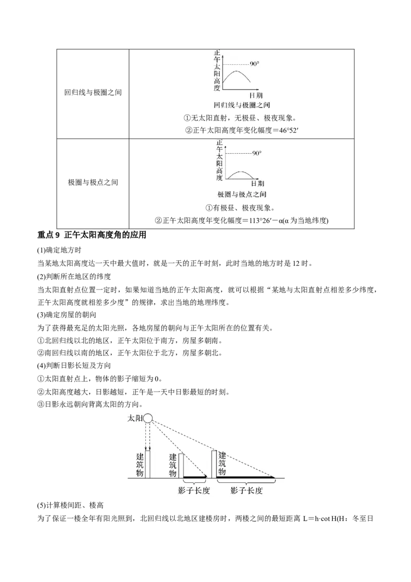 专题3地球的运动（讲义）（解析版）_9.2025地理总复习_2024年新高考资料_3.2024专项复习_备战2024年高考地理总复习专题考点+微专题集成讲练辑