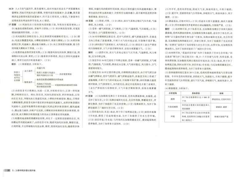增分测评卷_2026版53五年高考三年模拟高中同步练习选择性必修一二三电子版3.25秋-高中53同步练习册_09.地理_53同步地理选修1XJ