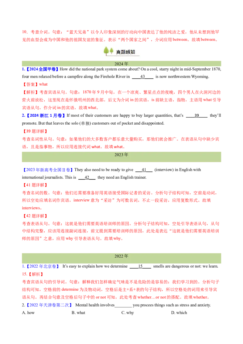 考点18名词性从句（核心考点精讲精练）-备战2025年高考英语一轮复习考点帮（新高考通用）（解析版）_3.2025英语总复习_2025年新高考资料_一轮复习_备战2025年高考英语一轮复习考点帮
