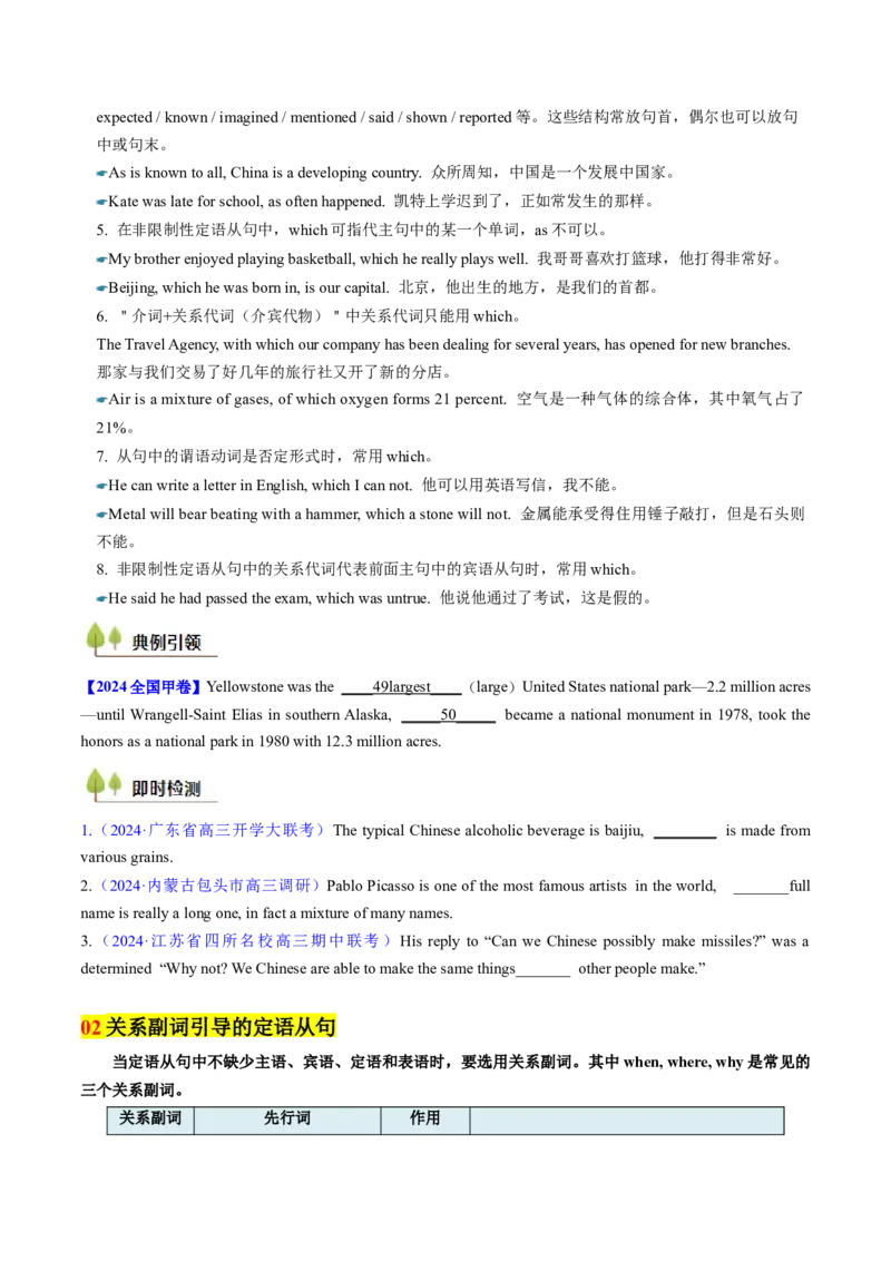 考点17定语从句（核心考点精讲精练）-备战2025年高考英语一轮复习考点帮（新高考通用）（原卷版）_3.2025英语总复习_2025年新高考资料_一轮复习_备战2025年高考英语一轮复习考点帮