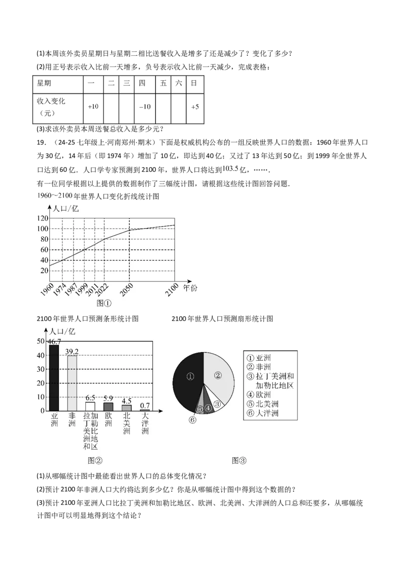 12.2.3趋势图（分层培优40题）（学生版）_初中数学_七年级数学下册（人教版）_大单元教学课件+教学设计-U42
