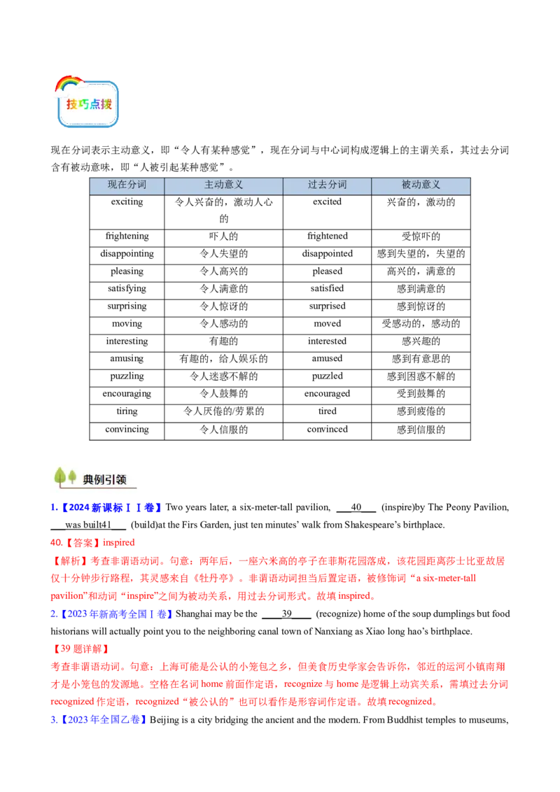 考点13过去分词（核心考点精讲精练）-备战2025年高考英语一轮复习考点帮（新高考通用）（解析版）_3.2025英语总复习_2025年新高考资料_一轮复习_备战2025年高考英语一轮复习考点帮