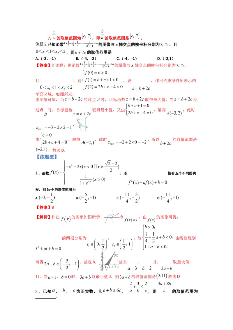 专题5-2线性规划综合应用（讲+练）-2023年高考数学二轮复习讲练测（全国通用）（解析版）_2.2025数学总复习_赠品通用版（老高考）复习资料_二轮复习