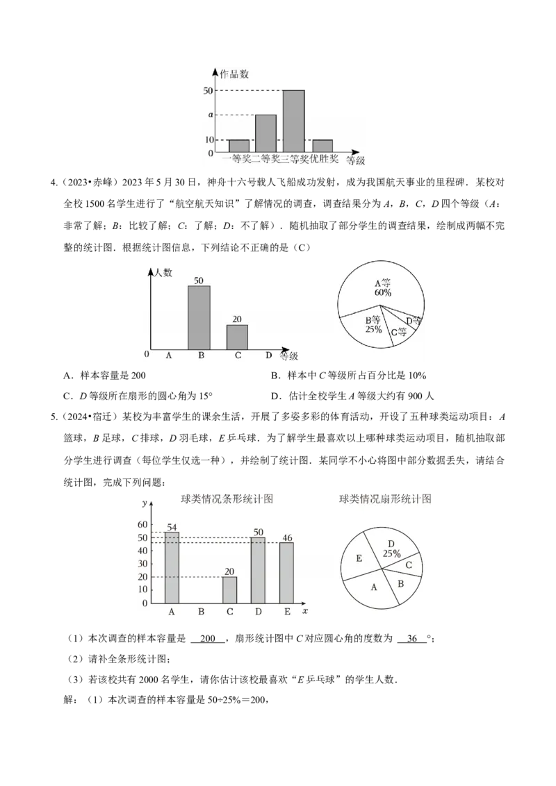 12.2.1扇形图、条形图和折线图（教学设计）-（人教版2024）_初中数学_七年级数学下册（人教版）_教学设计