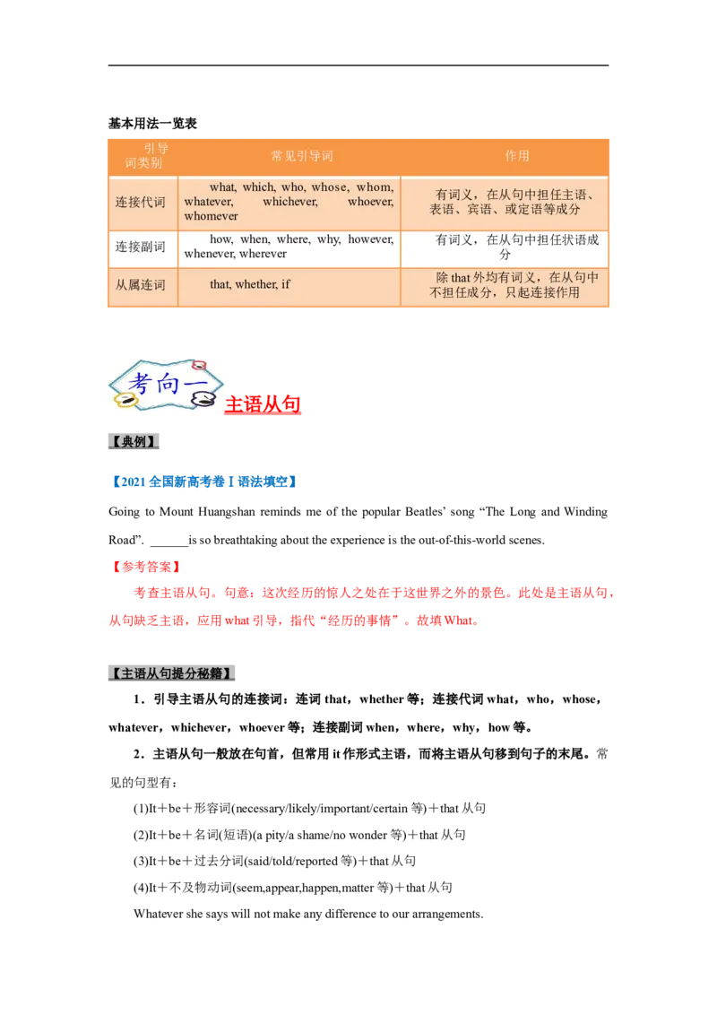 考点10-名词性从句与语法填空（解析版）_3.2025英语总复习_2023年新高考资料_一轮复习_备战2023年高考英语一轮复习考点帮（新高考专用）