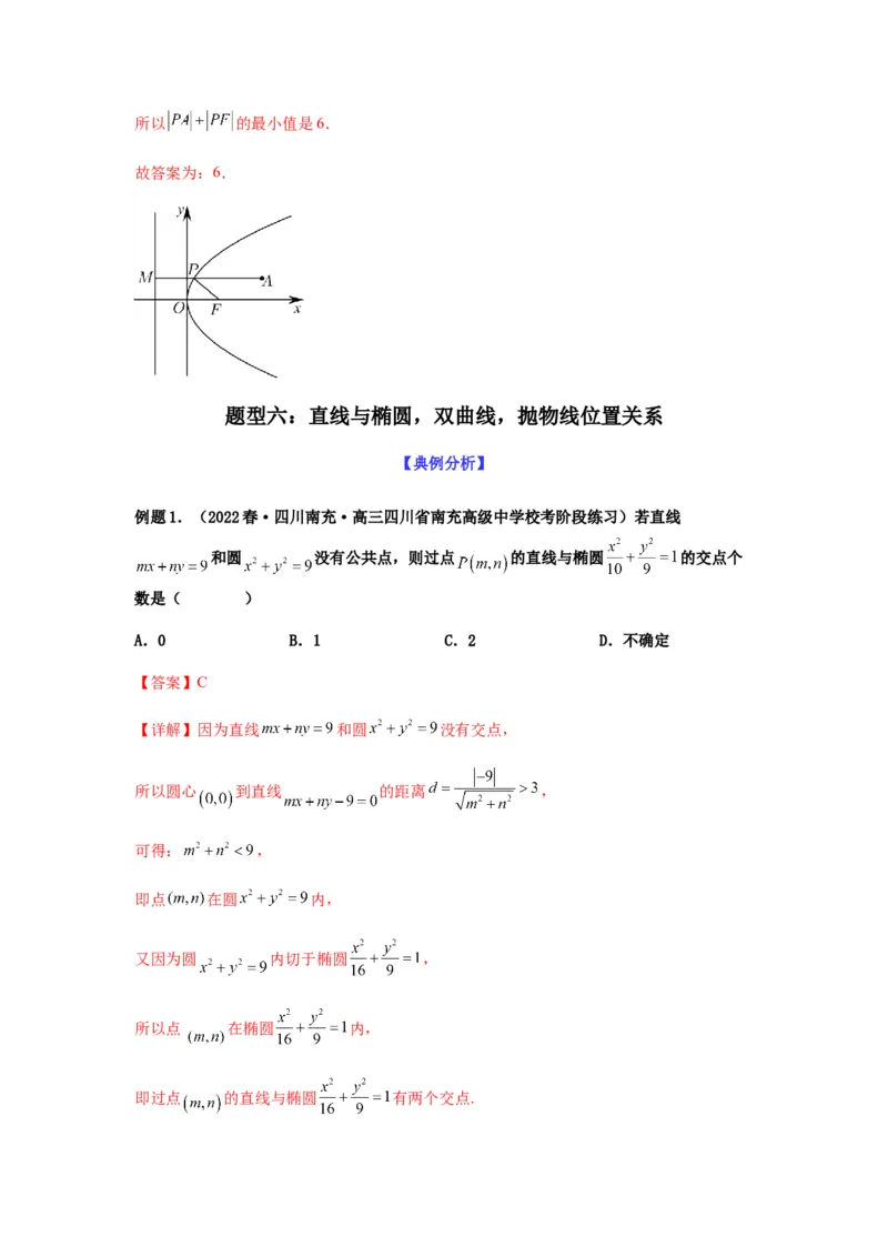 专题9-1圆锥曲线（选填）(解析版）_2.2025数学总复习_2023年新高考资料_二轮复习_2023年高考数学二轮热点题型归纳演练（新高考专用）
