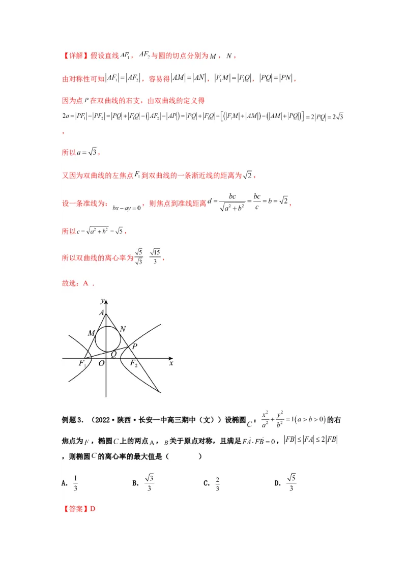 专题9-1圆锥曲线（选填）(解析版）_2.2025数学总复习_2023年新高考资料_二轮复习_2023年高考数学二轮热点题型归纳演练（新高考专用）