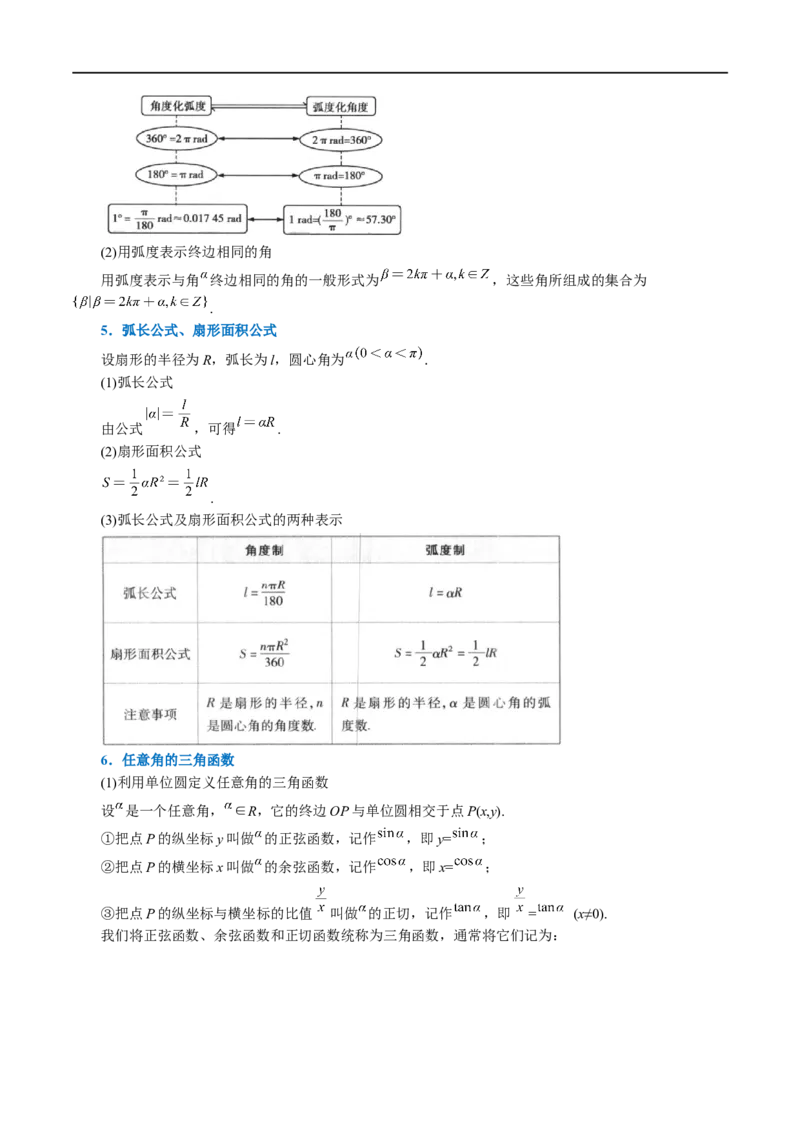 专题4.1任意角和弧度制及三角函数的概念-重难点题型精讲（举一反三）（新高考地区专用）（解析版）_2.2025数学总复习_2023年新高考资料_一轮复习