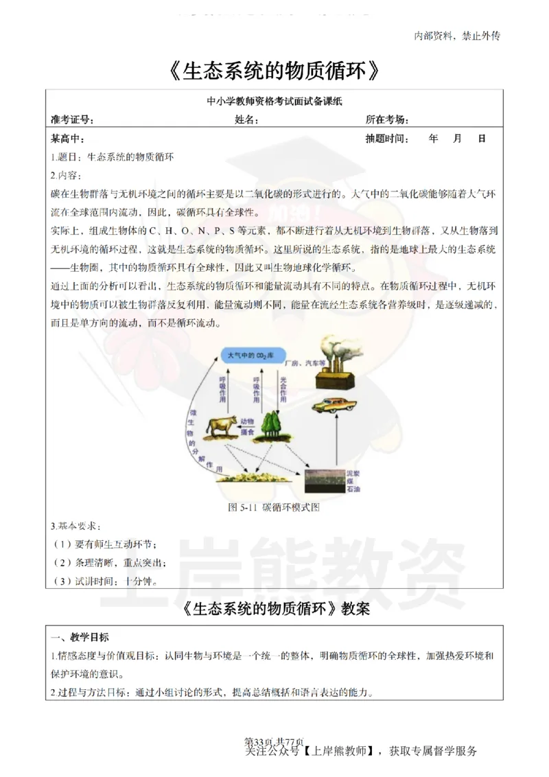 高中生物面试题本+教案+逐字稿+答辩_纯图版_教资初高中_教资面试2025教资面试备考资料合集_教资面试资料合集_2025教资面试资料