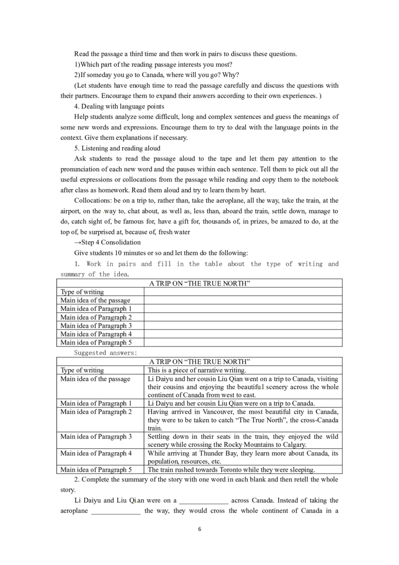 必修三Unit5Canada&mdash;&ldquo;TheTrueNorth&rdquo;Period1Warmingupandreading（教师帮APP备考QQ群193480576）(1)_教资初高中_教资面试2025教资面试备考资料合集_教资面试资料合集_2025教资面试资料