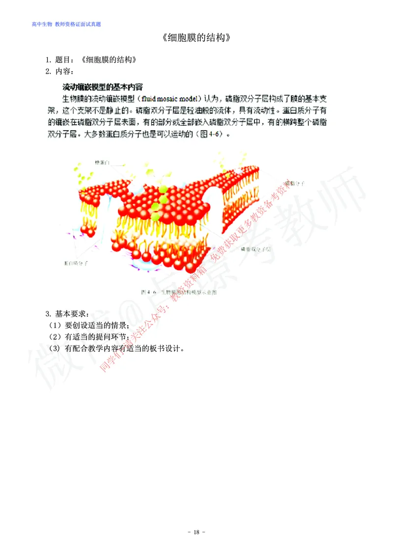 高中生物教师资格证面试练习题_教资初高中_教资面试2025教资面试备考资料合集_教资面试资料合集_2025教资面试资料_卢姨教资面试真题汇总版