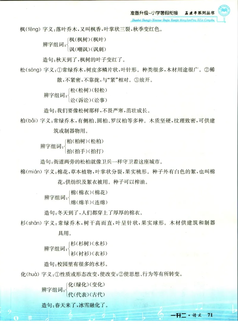 孟建平暑假衔接一升二语文_小学资料合集_2025版小学《孟建平暑假衔接》数学+语文_孟建平暑假语文衔接