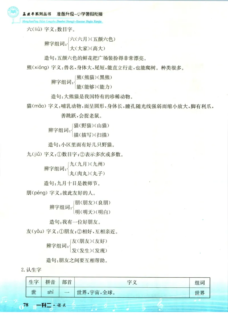 孟建平暑假衔接一升二语文_小学资料合集_2025版小学《孟建平暑假衔接》数学+语文_孟建平暑假语文衔接