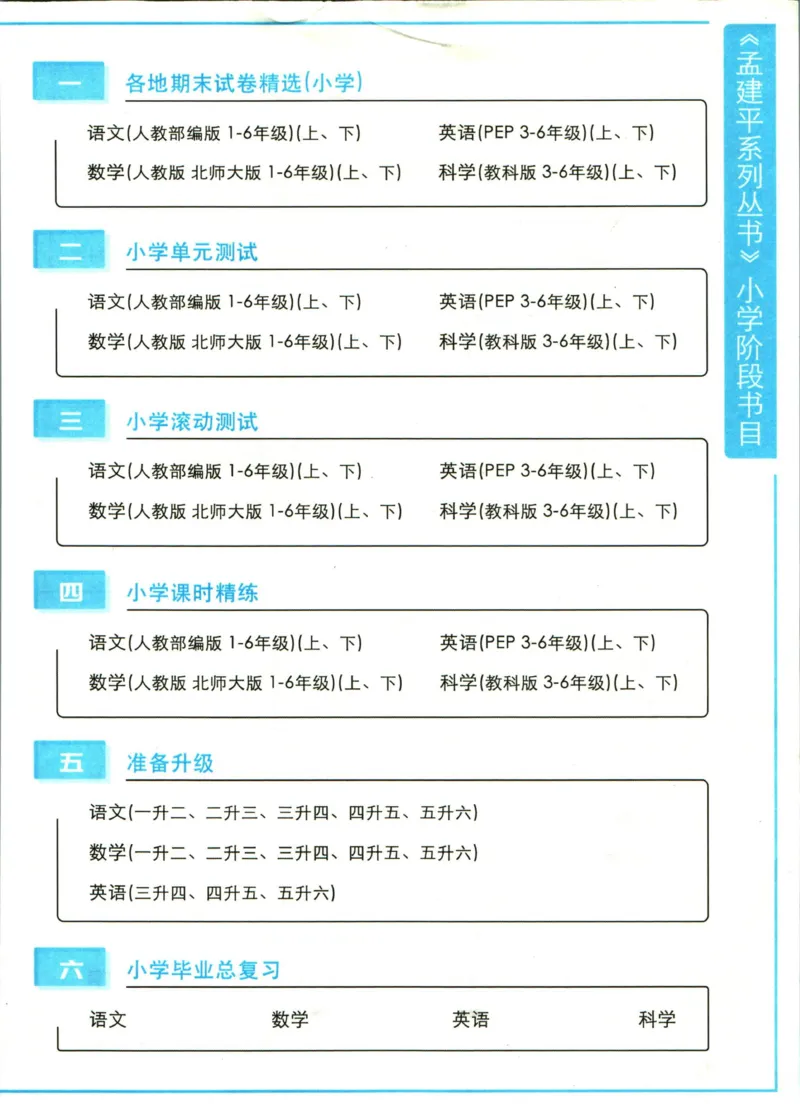 孟建平暑假衔接一升二语文_小学资料合集_2025版小学《孟建平暑假衔接》数学+语文_孟建平暑假语文衔接