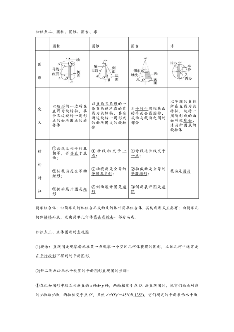 专题7.1基本立体图形（原卷版）_2.2025数学总复习_2024年新高考资料_3.2024专项复习_更新中2024年新高考数学一轮复习之题型归纳与重难专题突破提升（新高考专用）