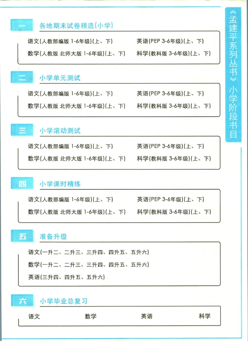 孟建平暑假衔接三升四语文_小学资料合集_2025版小学《孟建平暑假衔接》数学+语文_孟建平暑假语文衔接
