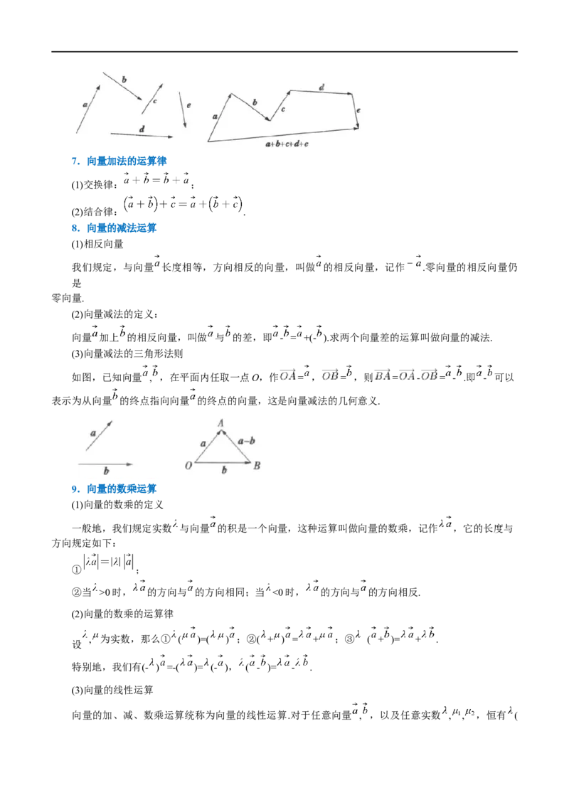 专题5.1平面向量的概念及线性运算-重难点题型精讲（举一反三）（新高考地区专用）（原卷版）_2.2025数学总复习_2023年新高考资料_一轮复习