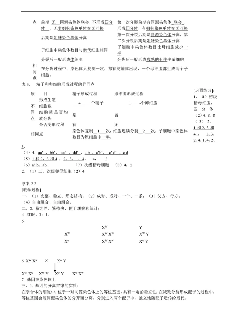 高中生物必修2全套精品学案-教案(1)_教资初高中_教资面试2025教资面试备考资料合集_教资面试资料合集_2025教资面试资料_25上教资面试-小学资料包_19教案：合集_高中学科全册教案