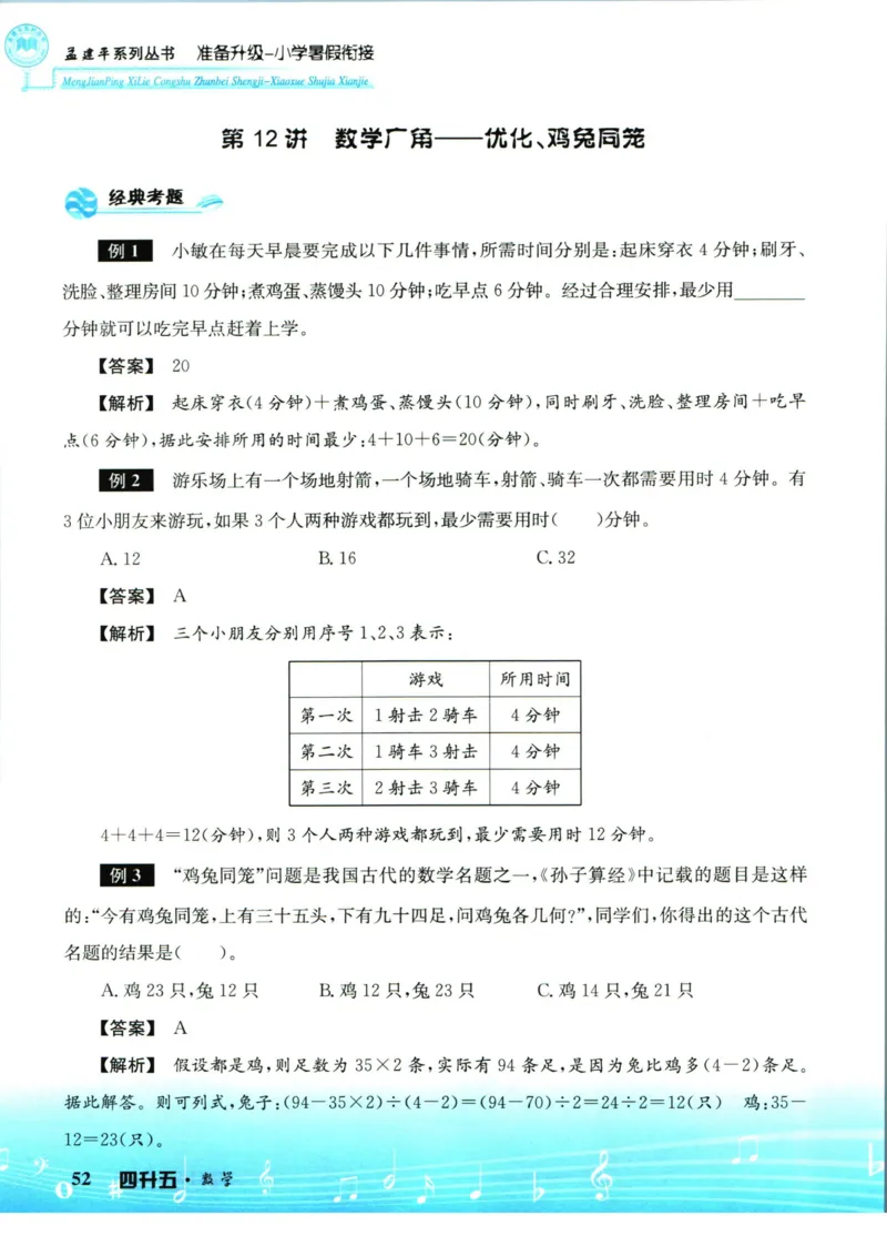 孟建平暑假衔接四升五数学_小学资料合集_2025版小学《孟建平暑假衔接》数学+语文_孟建平暑假衔接数学