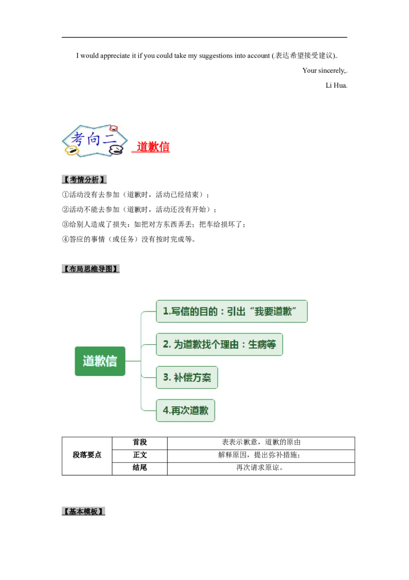 考点20应用文写作：建议信、道歉信（解析版）_3.2025英语总复习_2023年新高考资料_一轮复习_备战2023年高考英语一轮复习考点帮（新高考专用）