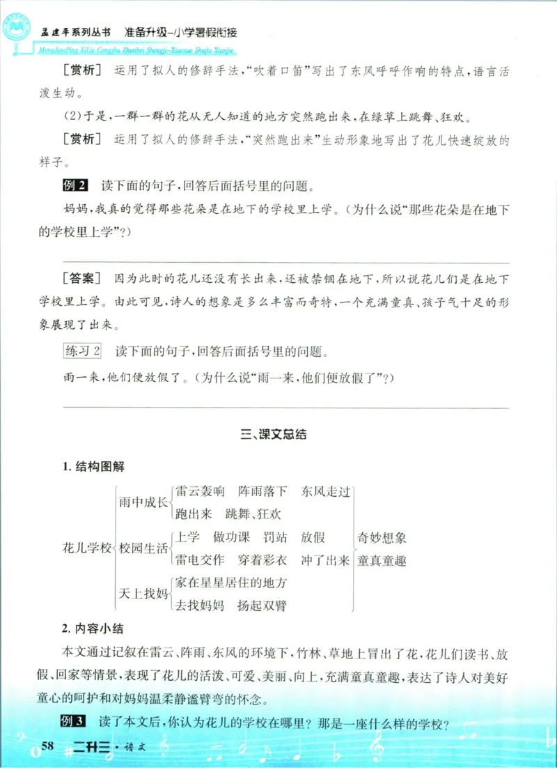 孟建平暑假衔接二升三语文_小学资料合集_2025版小学《孟建平暑假衔接》数学+语文_孟建平暑假语文衔接