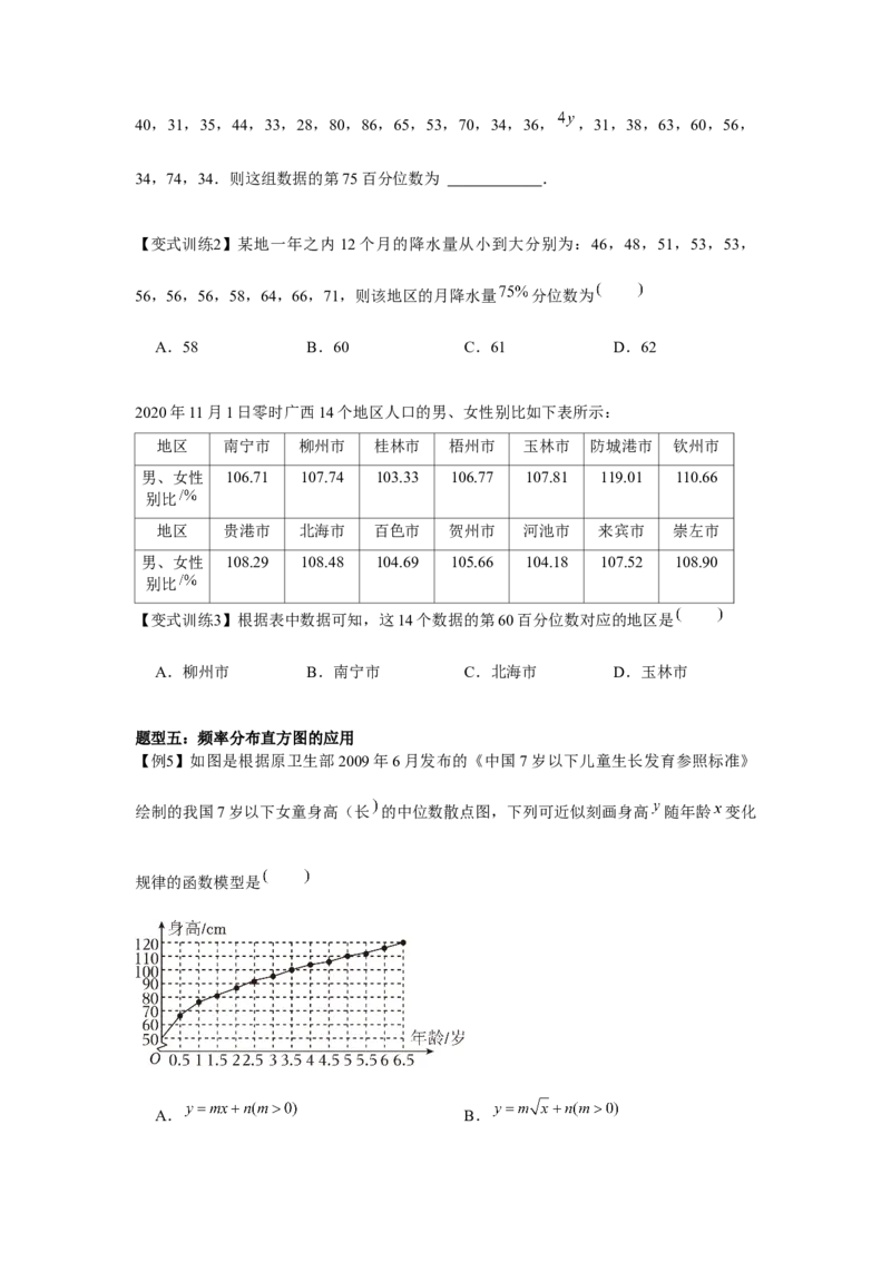 专题9.6随机抽样、样本估计总体（原卷版）_2.2025数学总复习_2024年新高考资料_3.2024专项复习_更新中2024年新高考数学一轮复习之题型归纳与重难专题突破提升（新高考专用）