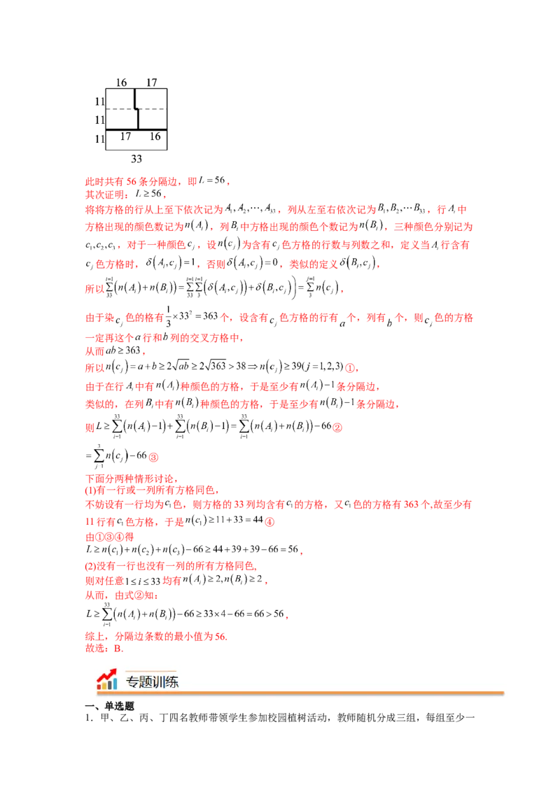 专题9-3排列组合19种归类（理）（讲+练）-2023年高考数学二轮复习讲练测（全国通用）（解析版）_2.2025数学总复习_赠品通用版（老高考）复习资料_二轮复习