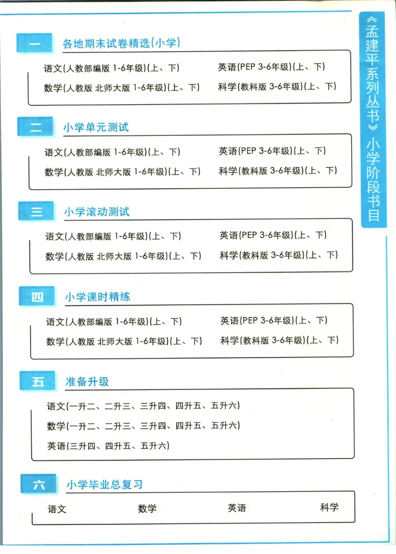 孟建平暑假衔接四升五语文_小学资料合集_2025版小学《孟建平暑假衔接》数学+语文_孟建平暑假语文衔接