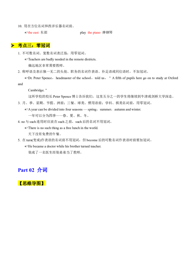考点01语法填空之冠词、介词、代词（核心考点精讲精练）（解析版）_3.2025英语总复习_2025年新高考资料_一轮复习_备战2025年高考英语一轮复习考点帮_重点语法分解
