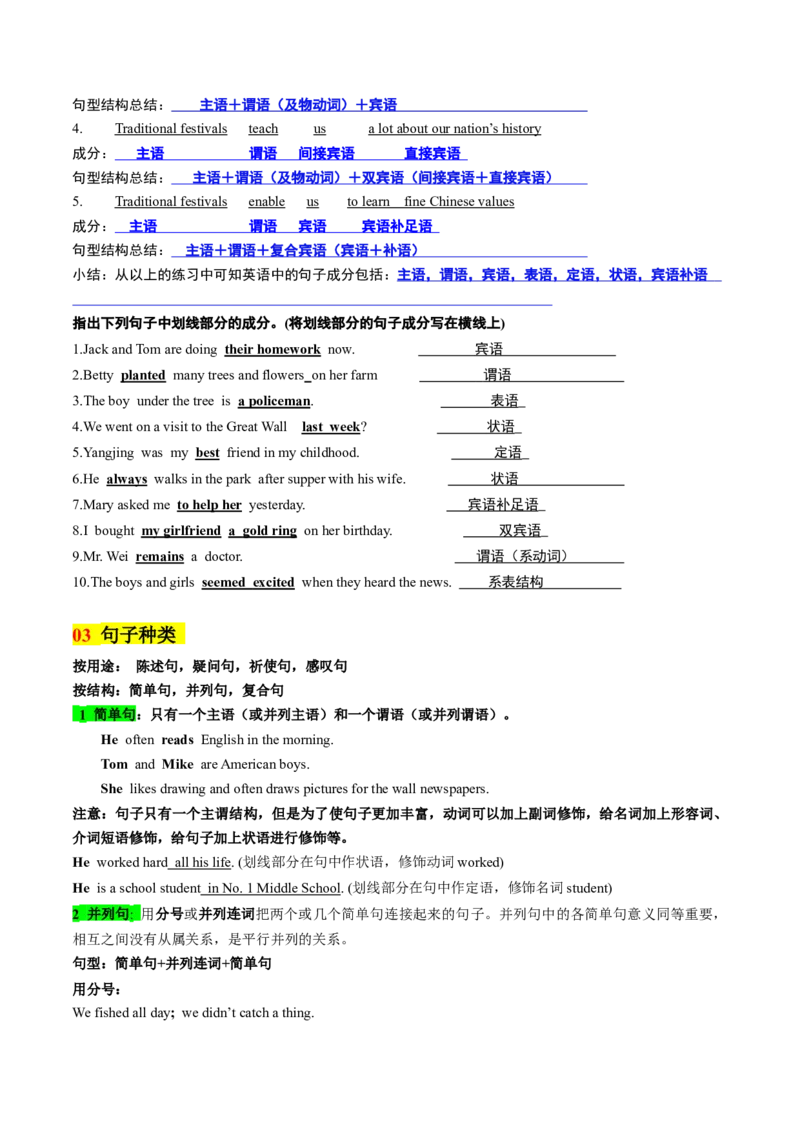 考点15基本句型和句子成分（核心考点精讲精练）-备战2025年高考英语一轮复习考点帮（新高考通用）（解析版)_3.2025英语总复习_2025年新高考资料_一轮复习