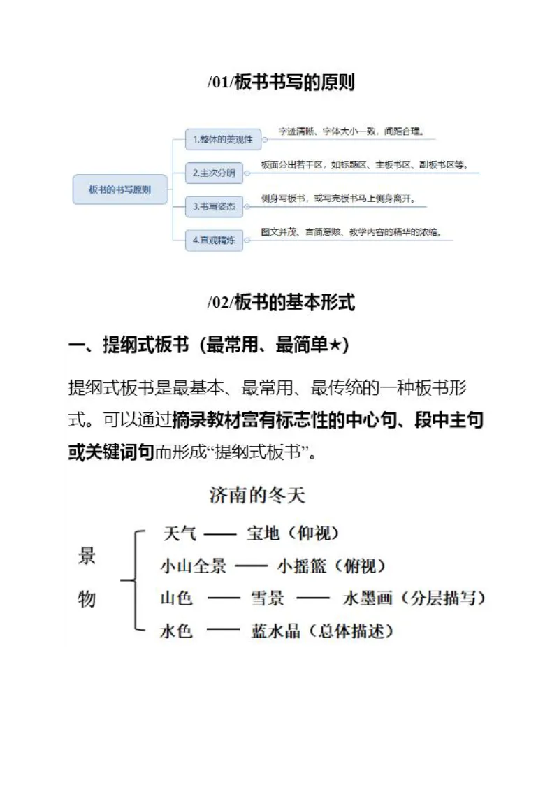 板书模板-四大常用技巧与应急_教资初高中_教资面试2025教资面试备考资料合集_教资面试资料合集_2、模版&万能语_04板书：模板