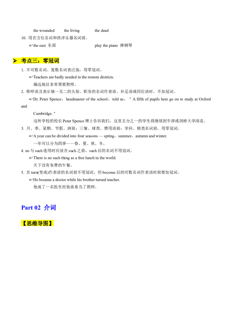 考点01语法填空之冠词、介词、代词（核心考点精讲精练）（原题版）_3.2025英语总复习_2025年新高考资料_一轮复习_备战2025年高考英语一轮复习考点帮_重点语法分解
