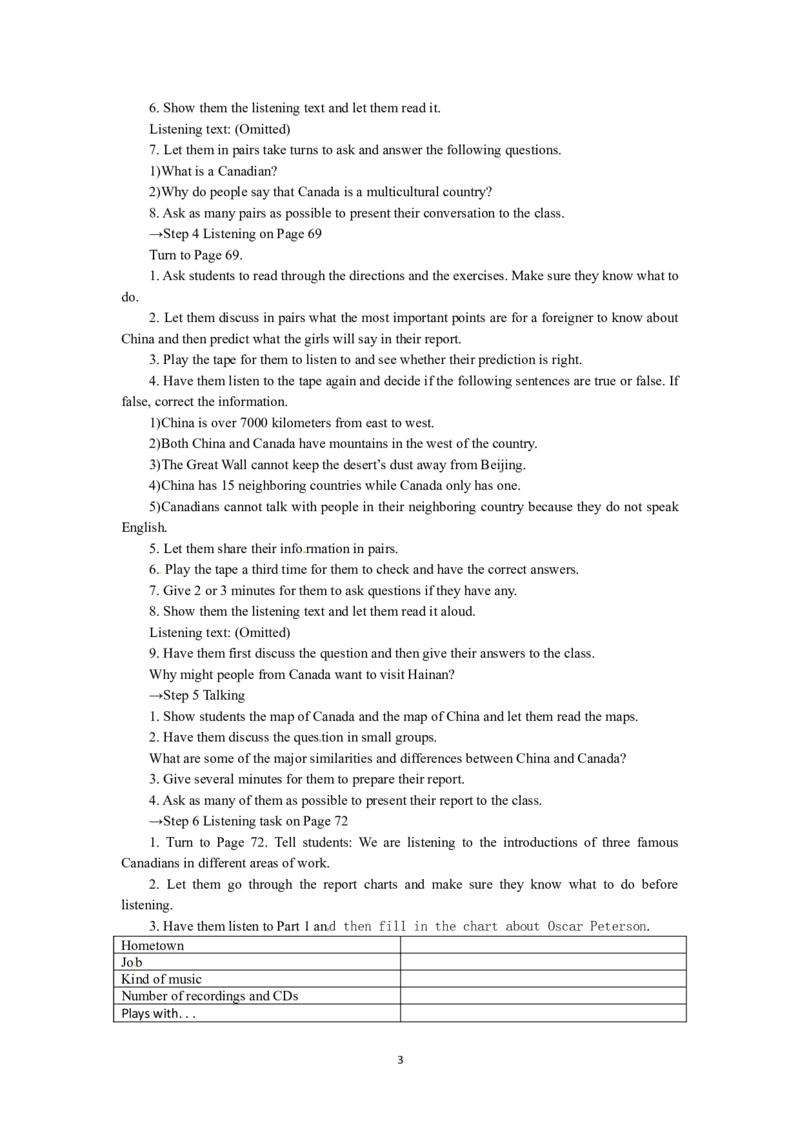 必修三Unit5Canada&mdash;&ldquo;TheTrueNorth&rdquo;Period4UsinglanguageListeningandtalking（教师帮APP备考QQ群193480576）(1)_教资初高中_教资面试2025教资面试备考资料合集_教资面试资料合集_2025教资面试资料