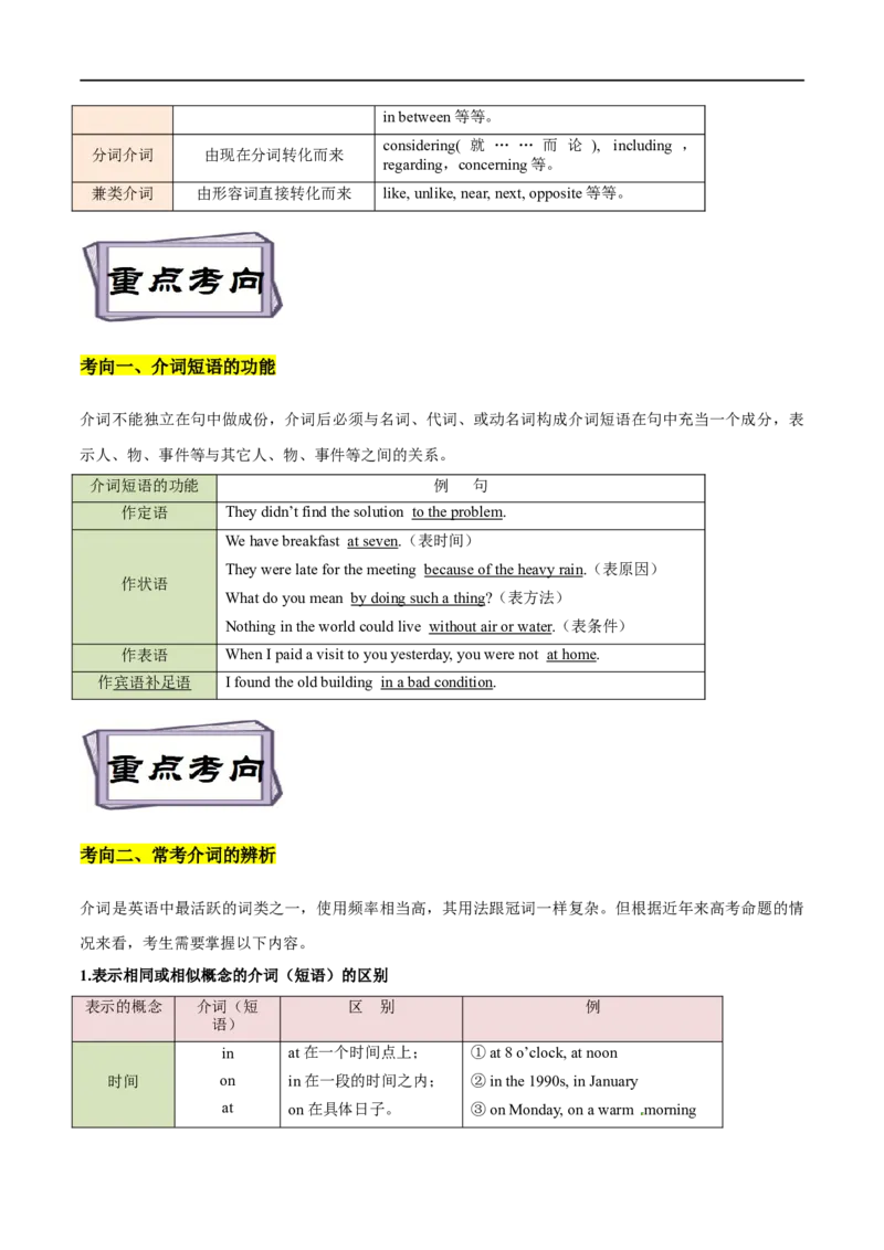 考点04介词和介词短语和数词（重难考点精讲练）(解析版)-备战2023年高考英语一轮复习考点帮（全国通用）_3.2025英语总复习_赠品通用版（老高考）复习资料_一轮复习